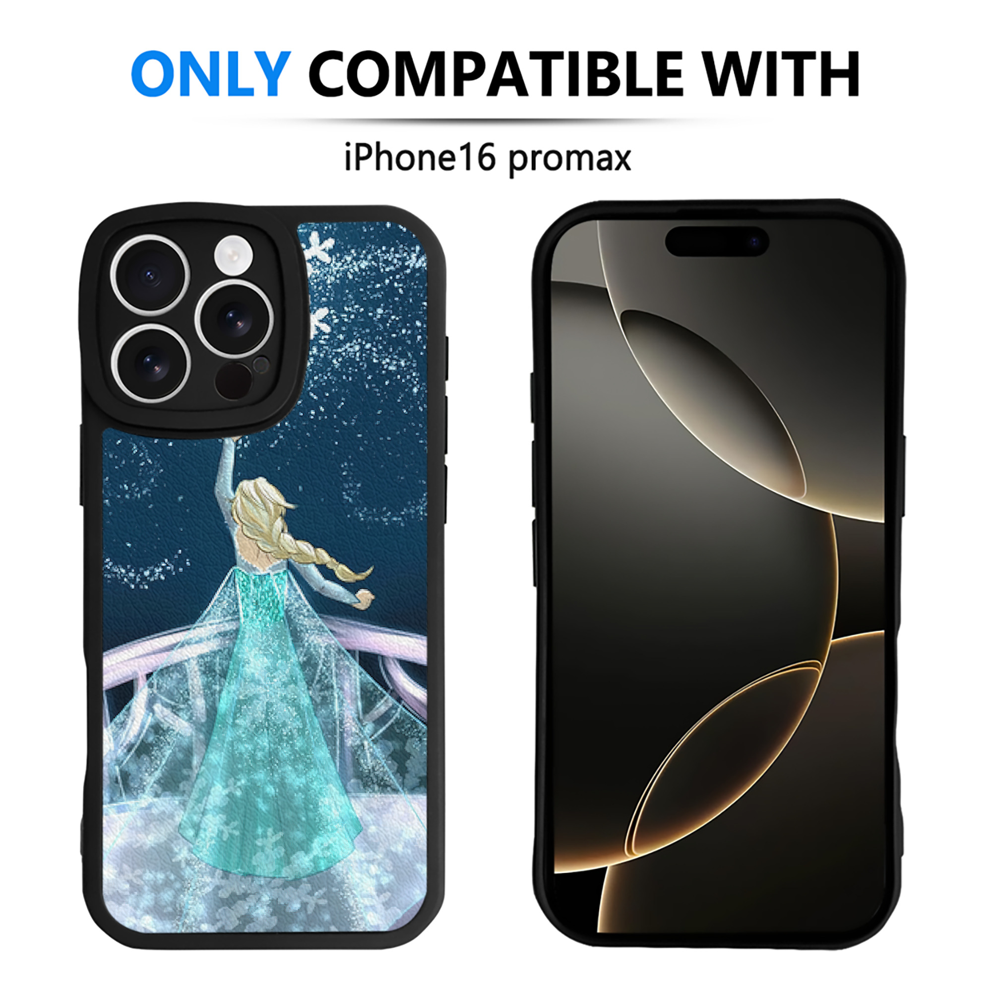 （画像用） アナと雪の女王 アンナ エルサ Frozen Anna Elsa 【iPhone 16シリーズ対応】シリコンスマホケース（レザー調） 材質：シリコン